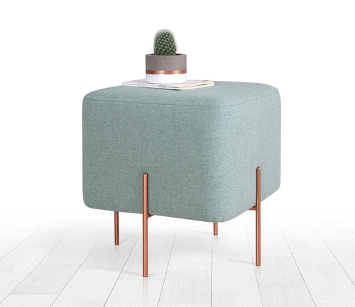 Pouf in tessuto Copper Verde (1)