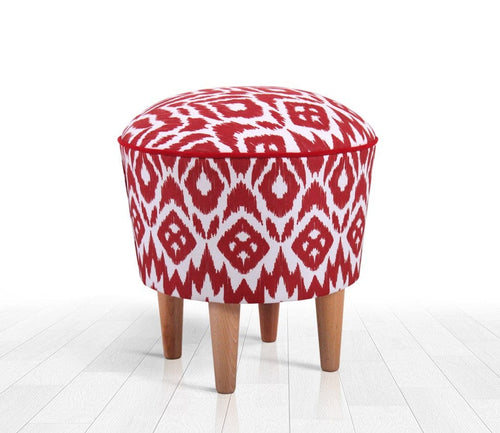 Pouf in tessuto Cor Rosso
