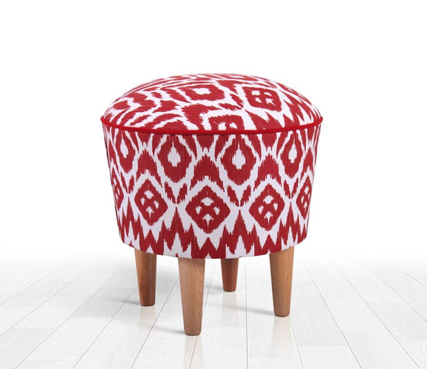 Pouf in tessuto Cor Rosso