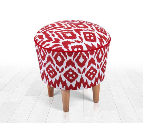 Pouf in tessuto Cor Rosso (1)