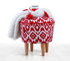 Pouf in tessuto Cor Rosso (2)