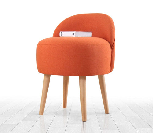 Pouf in tessuto Corvile Arancia