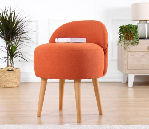 Pouf in tessuto Corvile Arancia (1)