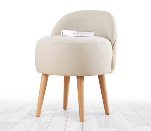 Pouf in tessuto Corvile Crema