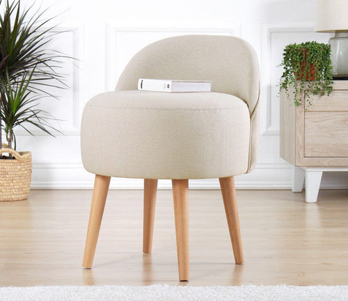Pouf in tessuto Corvile Crema (1)