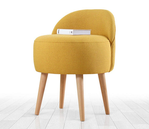 Pouf in tessuto Corvile Giallo