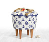 Pouf in tessuto Cunda Blu