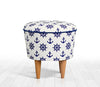Pouf in tessuto Cunda Blu (1)