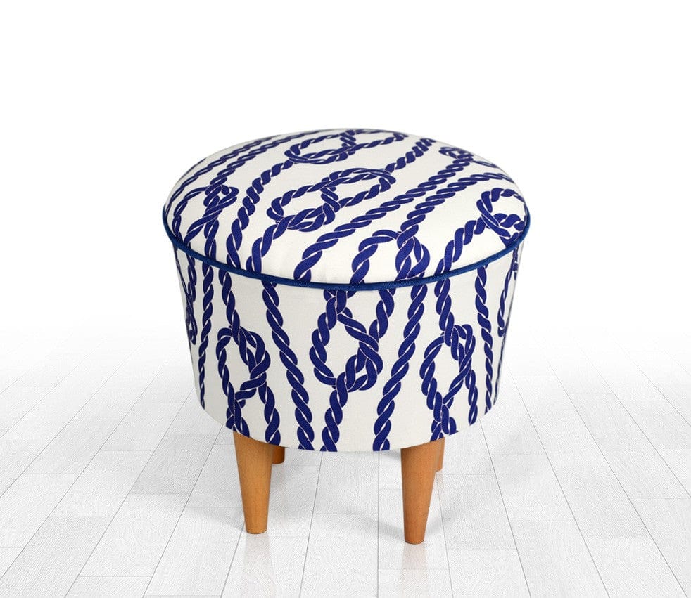 Pouf in tessuto Cunda Blu (1)