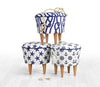 Pouf in tessuto Cunda Blu (3)