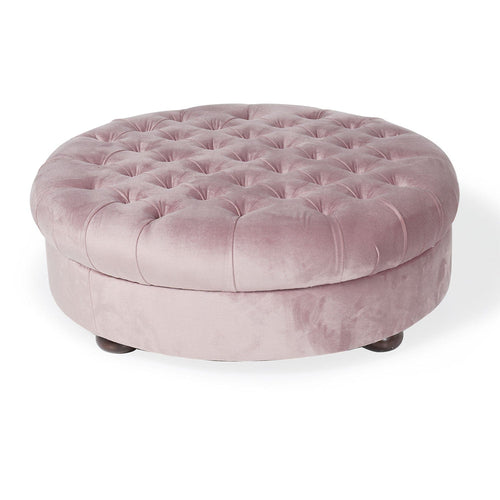 Pouf in tessuto Cupon Rosa