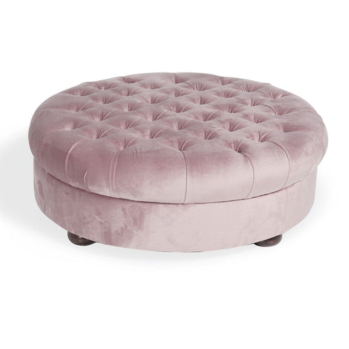 Pouf in tessuto Cupon Rosa (1)