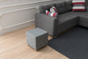Pouf in tessuto Daisy Grigio