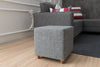 Pouf in tessuto Daisy Grigio (1)