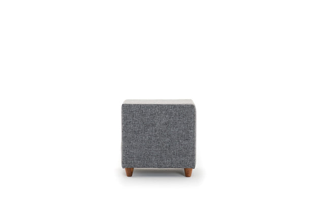 Pouf in tessuto Daisy Grigio (4)