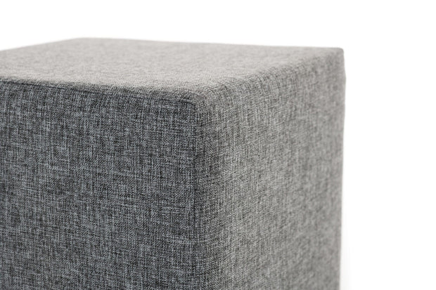 Pouf in tessuto Daisy Grigio (5)