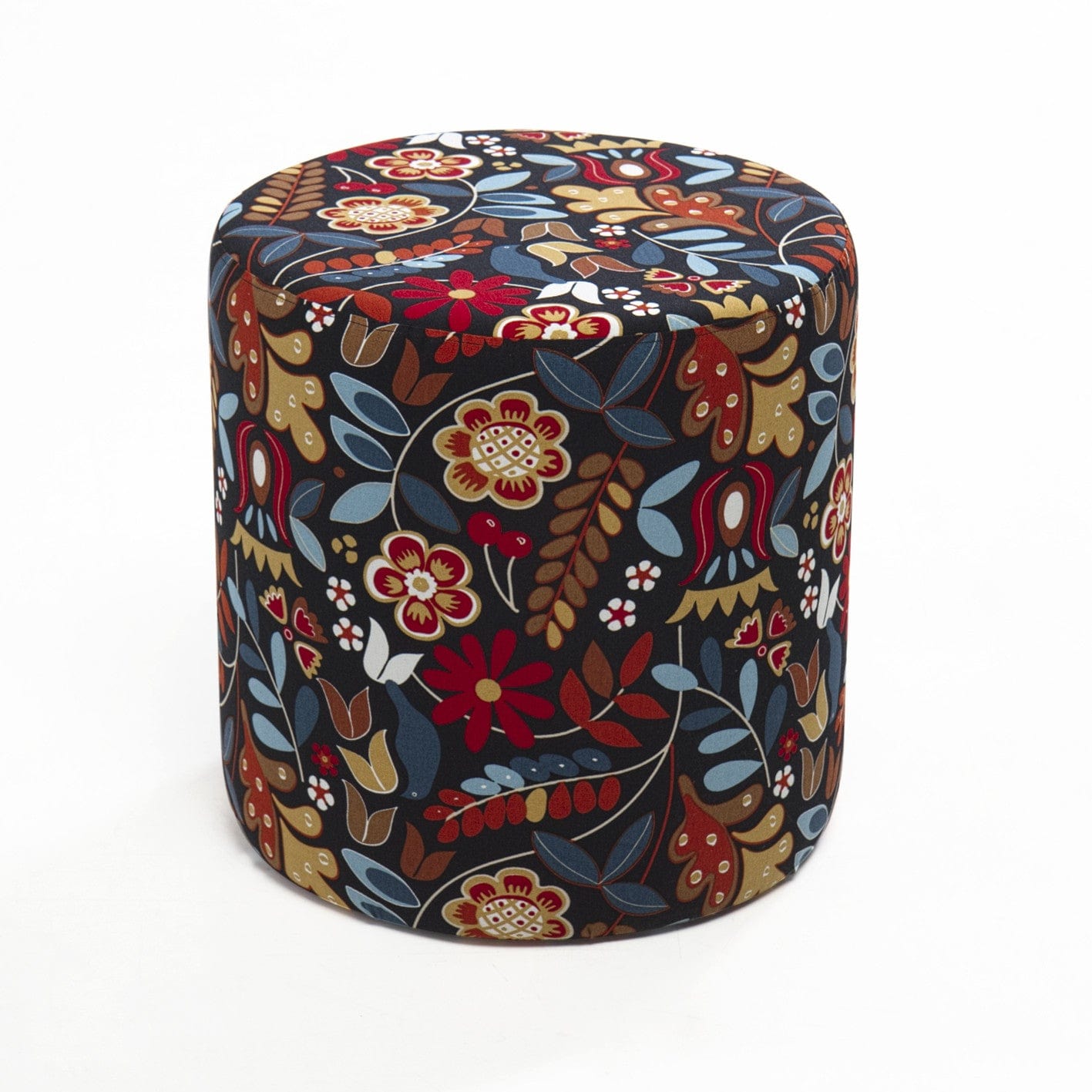 Pouf in tessuto Dalbudak Round Multicolore