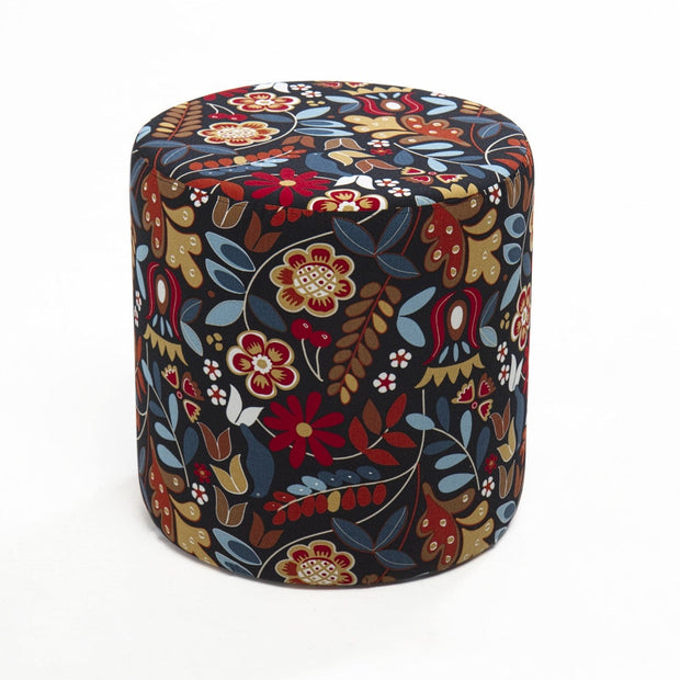 Pouf in tessuto Dalbudak Round Multicolore