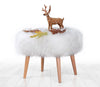 Pouf in tessuto Deer Bianco