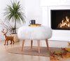 Pouf in tessuto Deer Bianco (1)