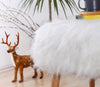 Pouf in tessuto Deer Bianco (4)