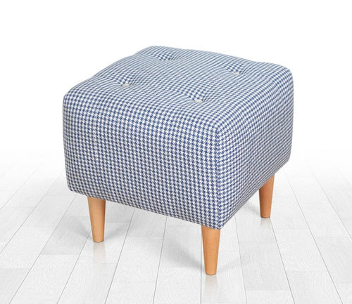 Pouf in tessuto Dotted Blu