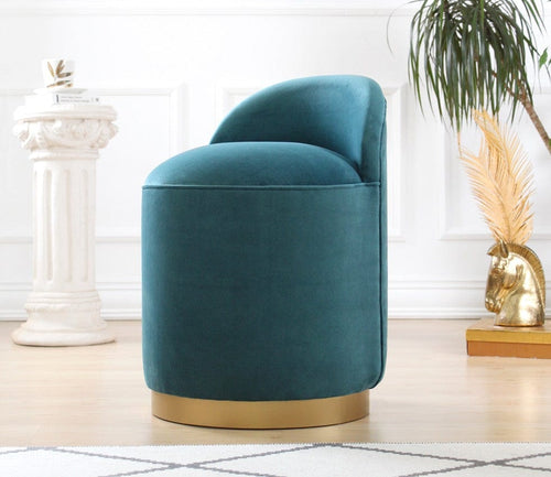Pouf in tessuto Dover Blu