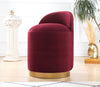 Pouf in tessuto Dover Bordeaux