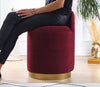 Pouf in tessuto Dover Bordeaux (2)