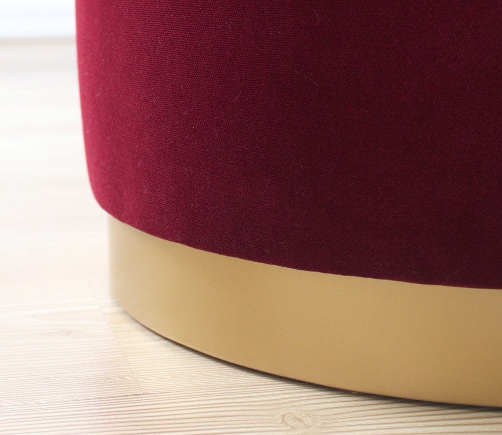 Pouf in tessuto Dover Bordeaux (4)