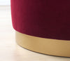 Pouf in tessuto Dover Bordeaux (4)