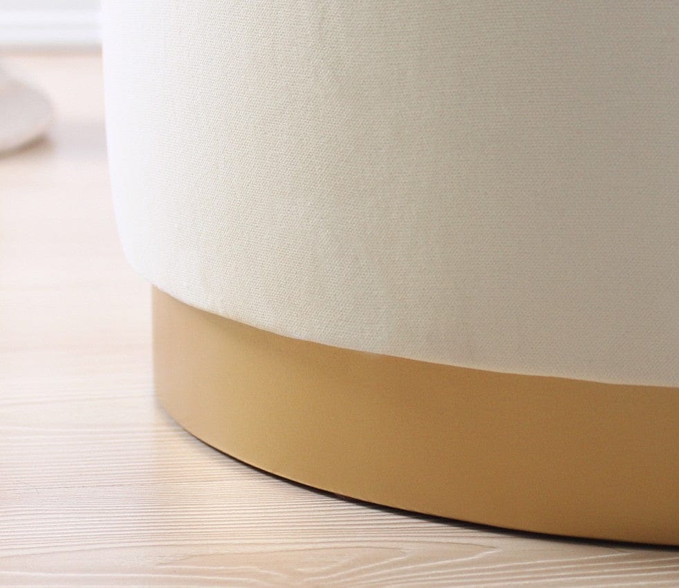Pouf in tessuto Dover Crema (4)