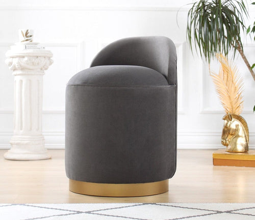 Pouf in tessuto Dover Grigio