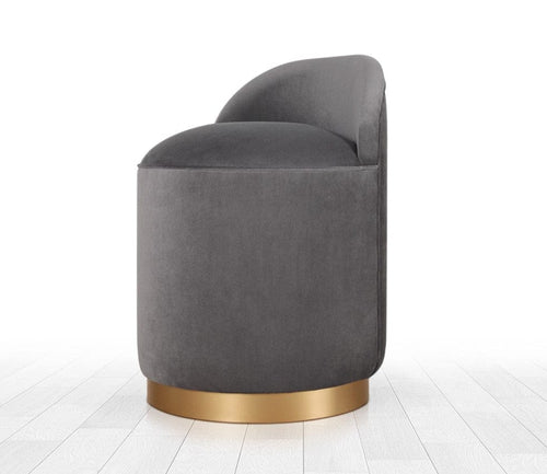 Pouf in tessuto Dover Grigio (1)