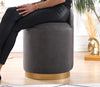 Pouf in tessuto Dover Grigio (2)