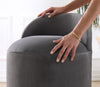 Pouf in tessuto Dover Grigio (3)