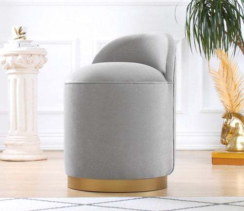 Pouf in tessuto Dover Grigio