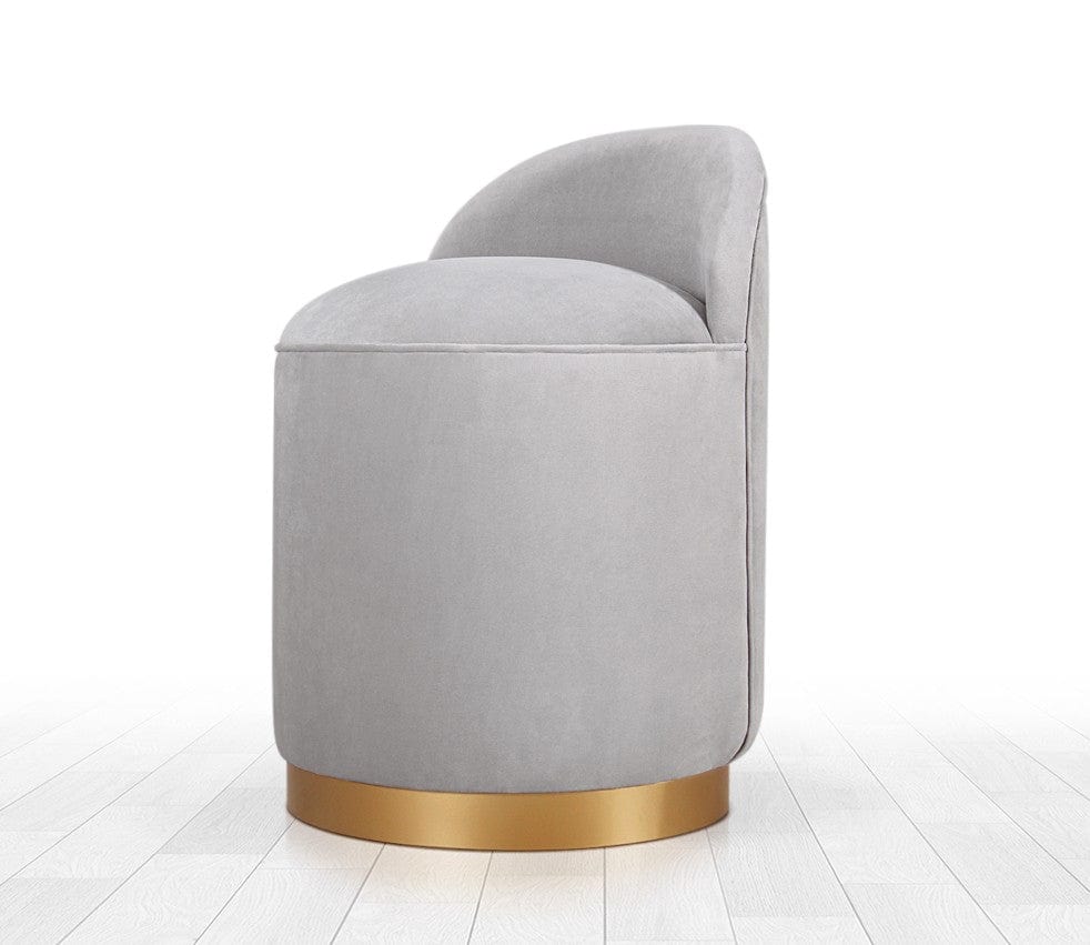 Pouf in tessuto Dover Grigio (1)