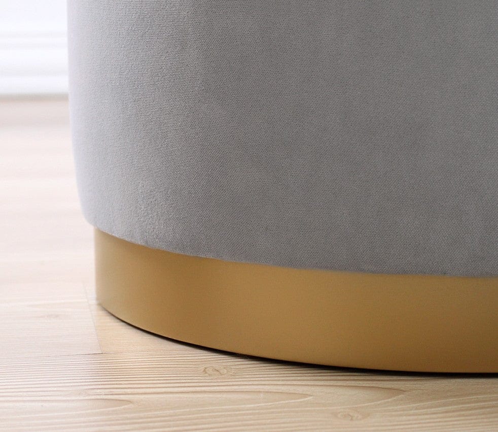 Pouf in tessuto Dover Grigio (4)