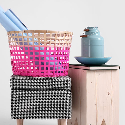 Pouf in tessuto Edi Multicolore (1)