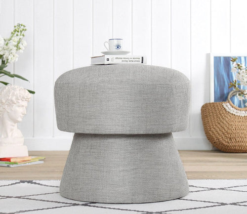 Pouf in tessuto Endor Grigio