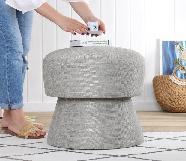 Pouf in tessuto Endor Grigio (2)