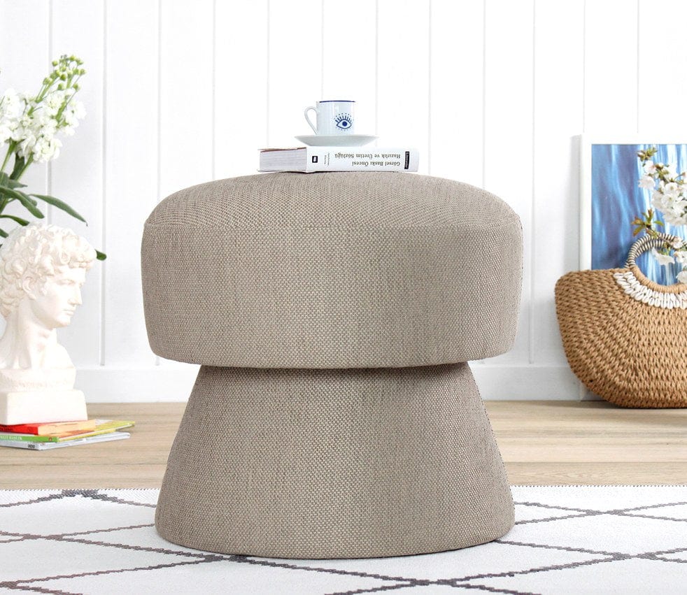 Pouf in tessuto Endor Marrone