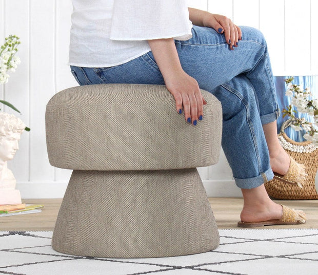 Pouf in tessuto Endor Marrone (3)