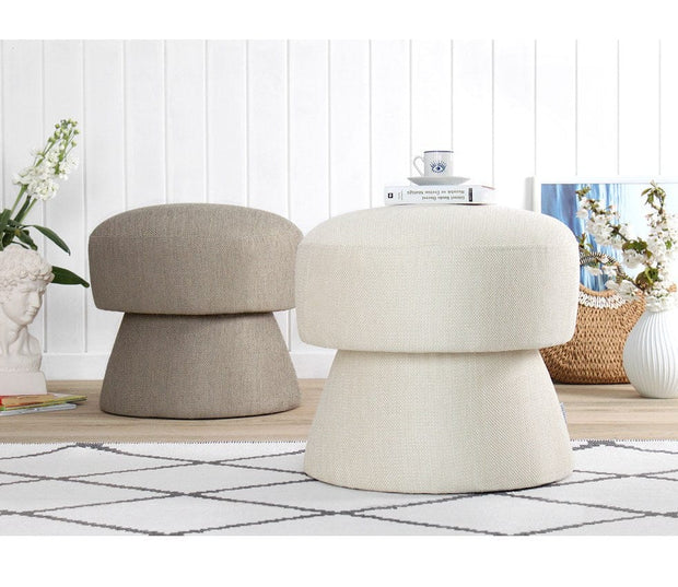 Pouf in tessuto Endor Marrone (4)