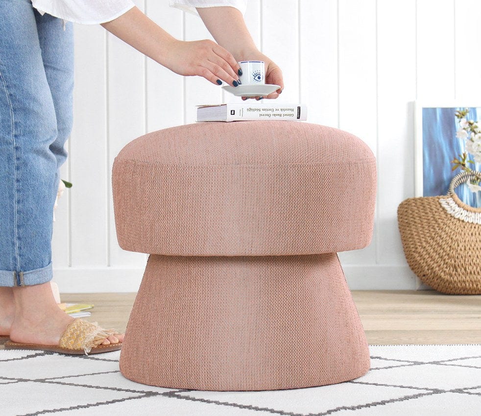 Pouf in tessuto Endor Rosa (2)