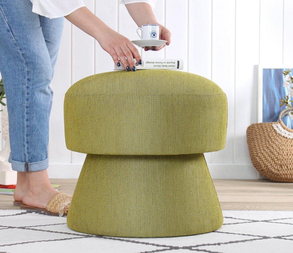 Pouf in tessuto Endor Verde (2)