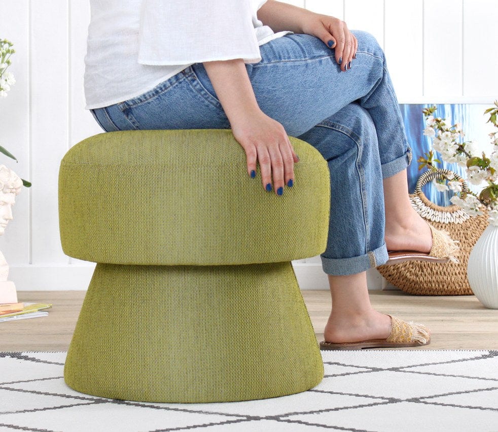 Pouf in tessuto Endor Verde (3)