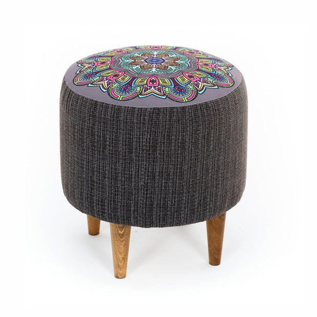 Pouf in tessuto Enna Multicolore (1)
