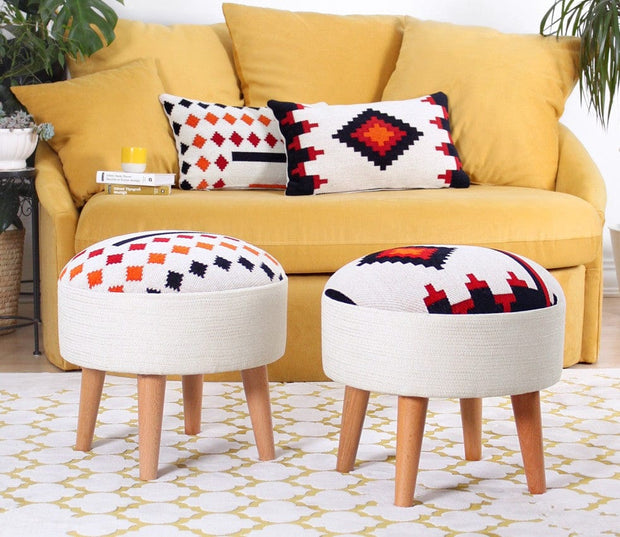 Pouf in tessuto Farm Multicolore (4)